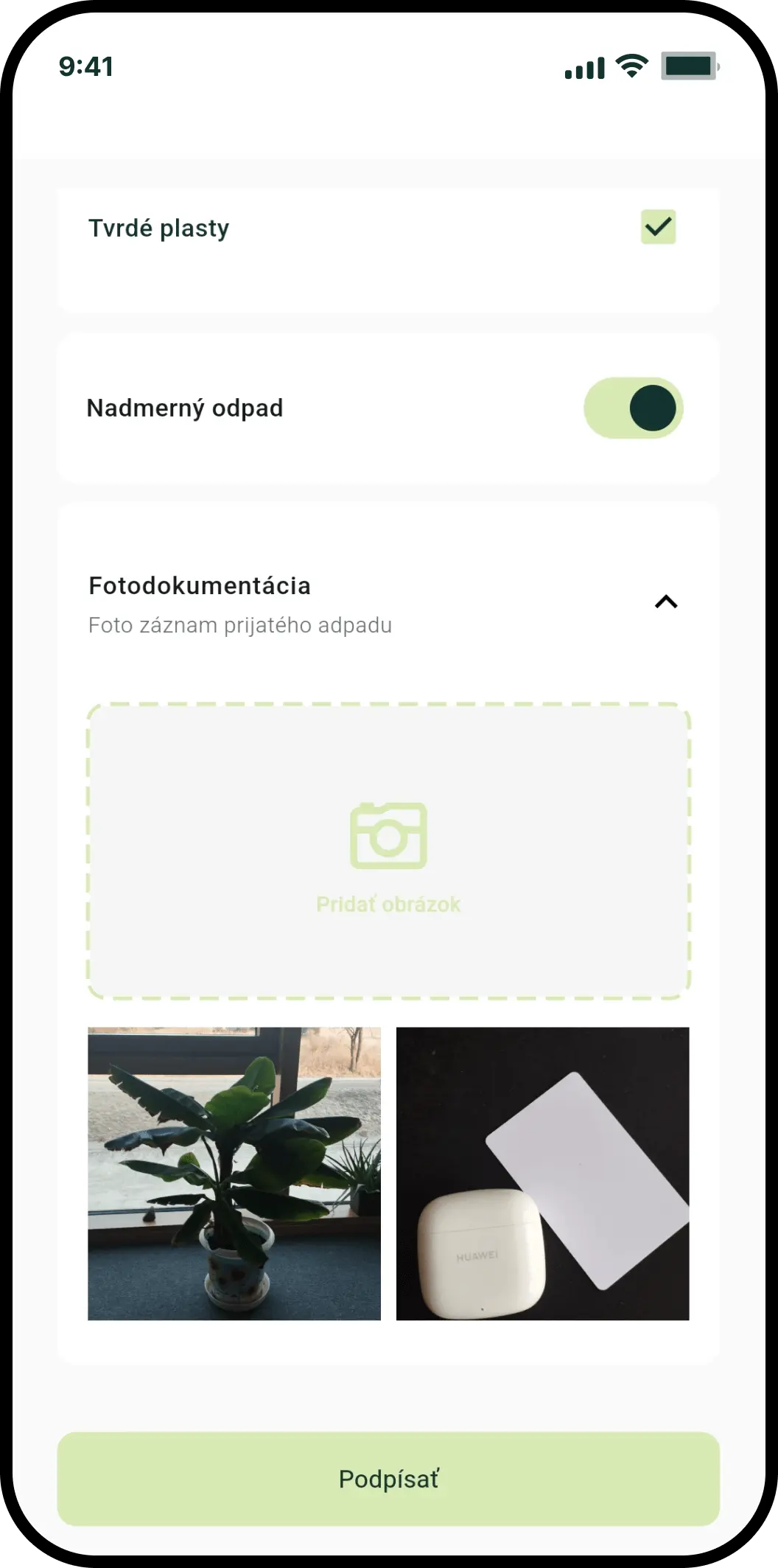 App screen